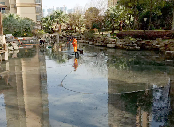 如皋景观池淤泥清理